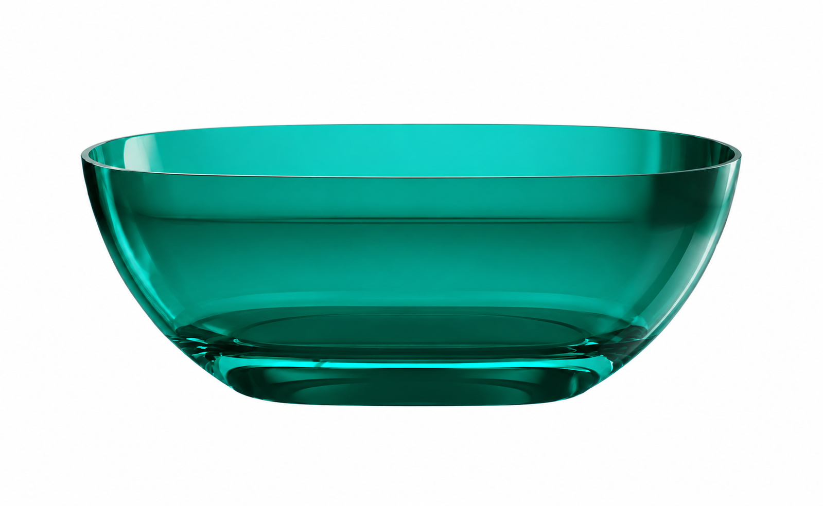 Brown resin freestanding bathtub with modern transparent design